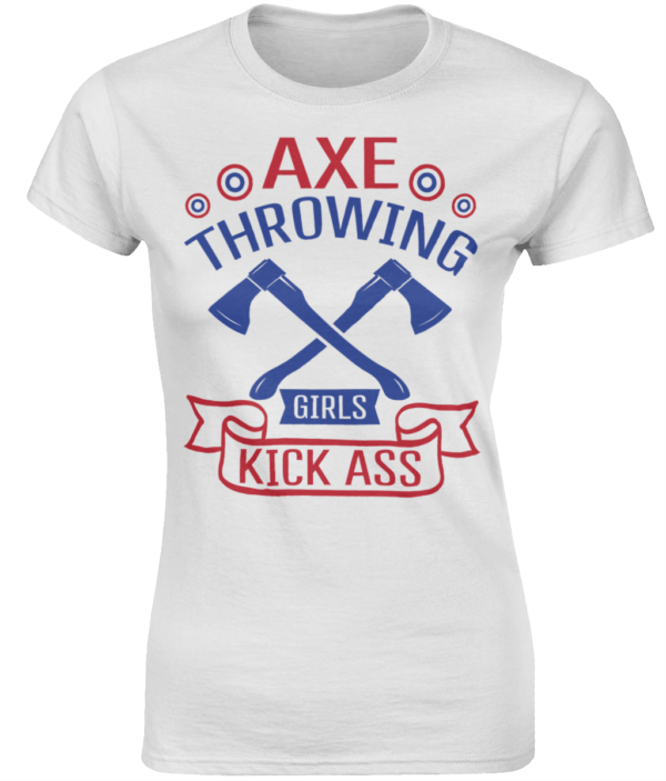 axe throwing girls | light shirt