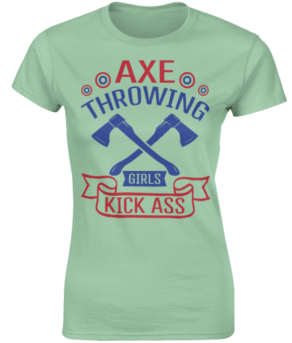 axe throwing girls | light shirt