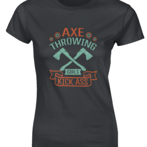 axe throwing girls | dark shirt