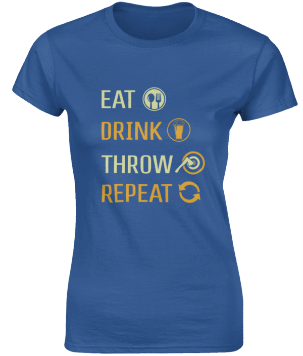eat drink throw repeat | dark shirt | ladies